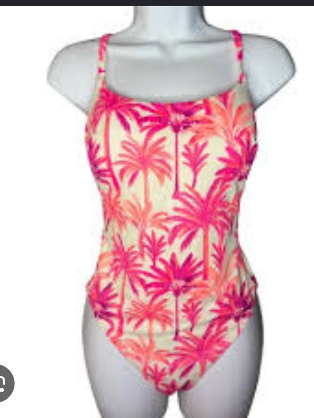 🚨 New Shade & Shore Pink Palm-Print One-Piece Swimsuit